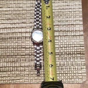 Anne Klein Silver and Mother of Pearl Watch